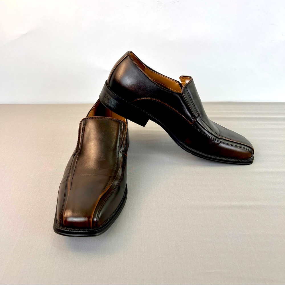 J. Ferrar Loafers Slip-on Square Toe Dark‎ Brown Men’s Shoes Size 10